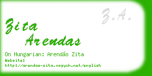 zita arendas business card